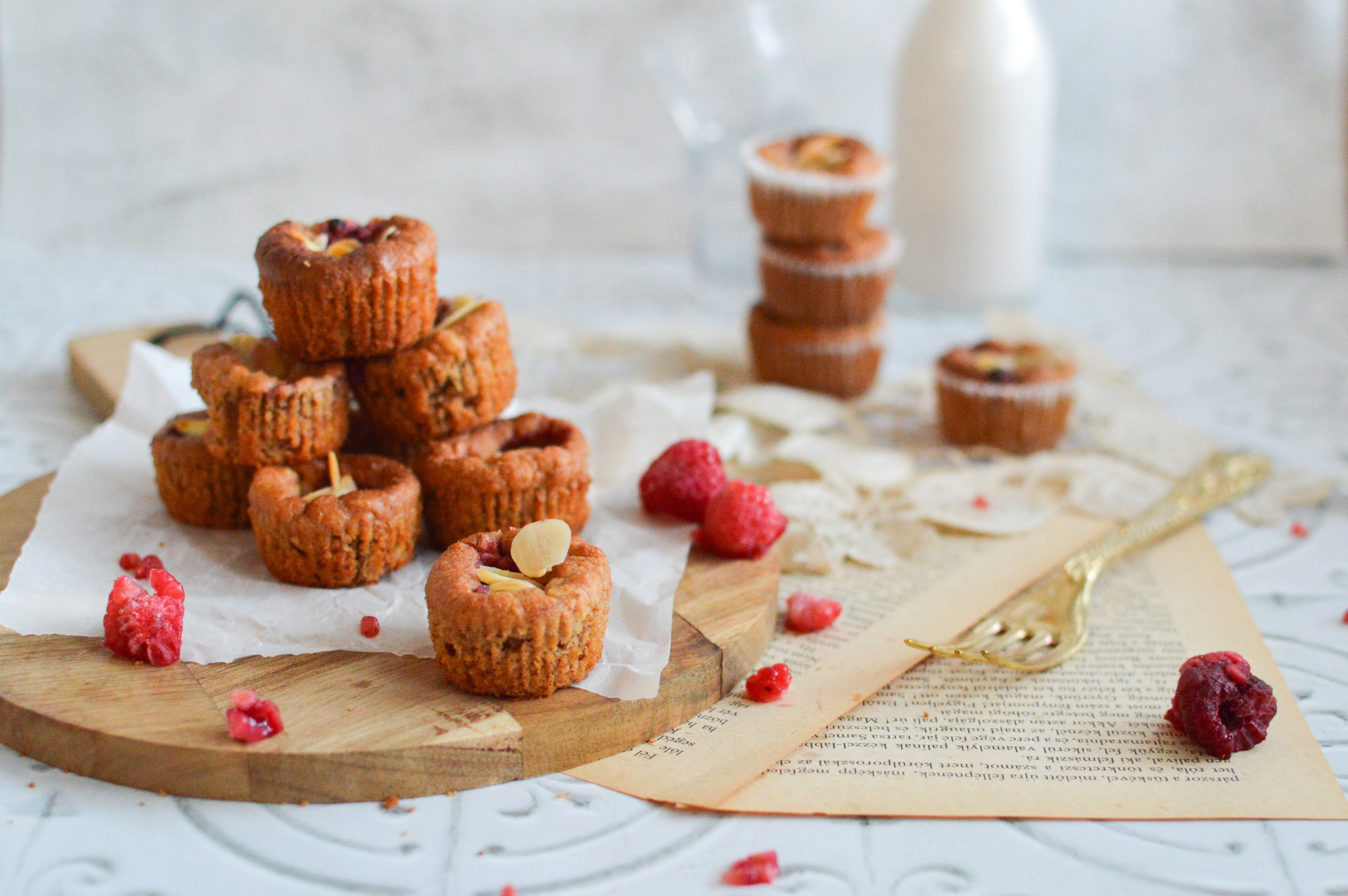 Málnás-mandulás minimuffin